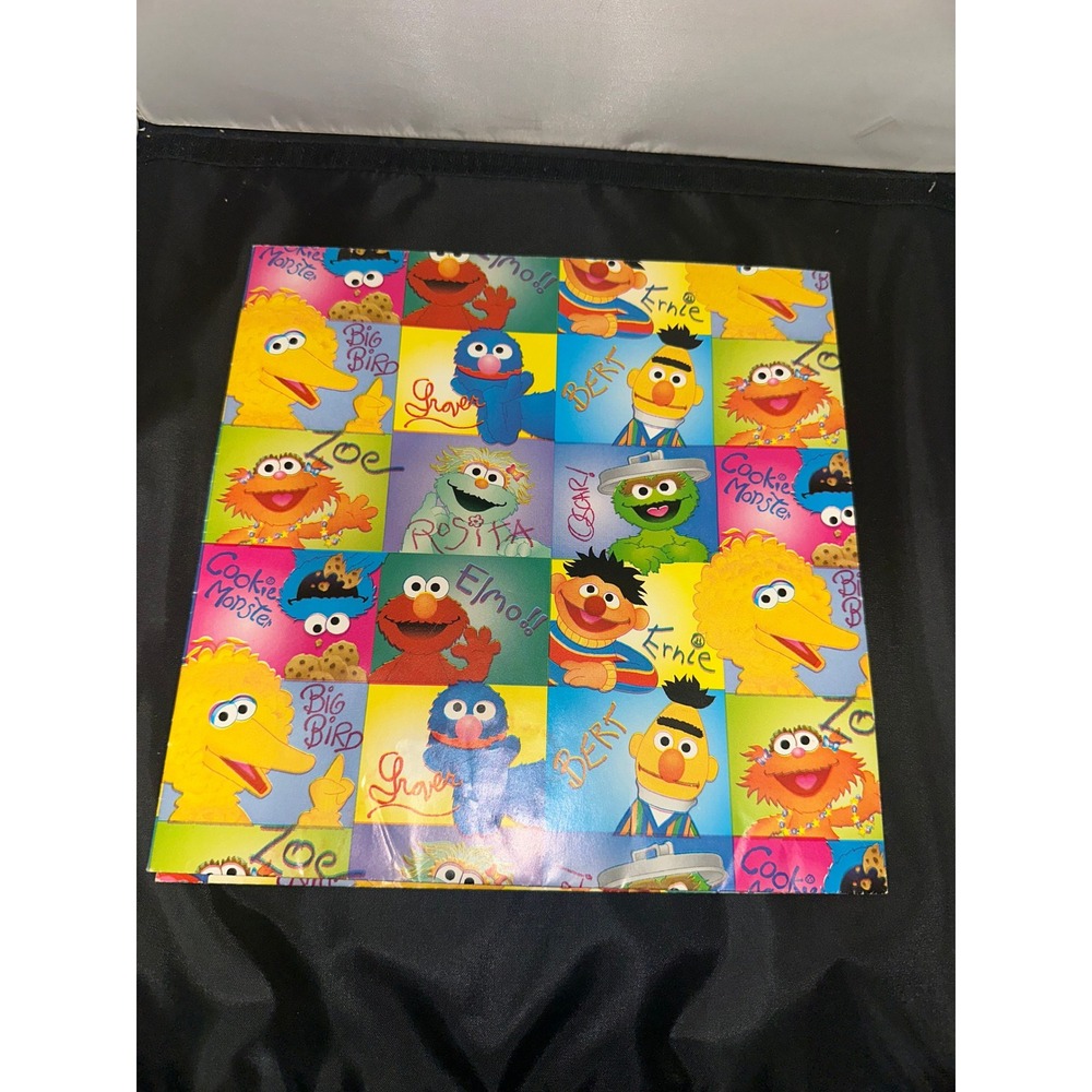 Sesame Street Character Vintage Hallmark Wrapping Paper Gift Wrap 2 Sheets